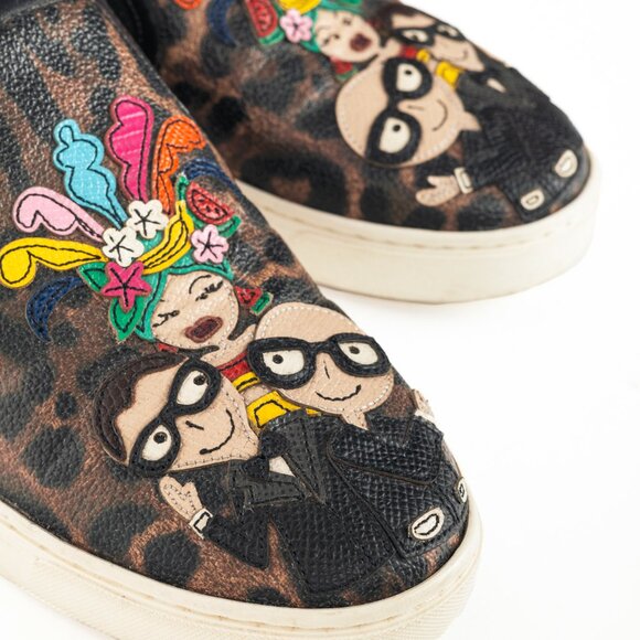 Dolce & Gabbana DG Family Leopard Slip-On Sneakers - Picture 8 of 12